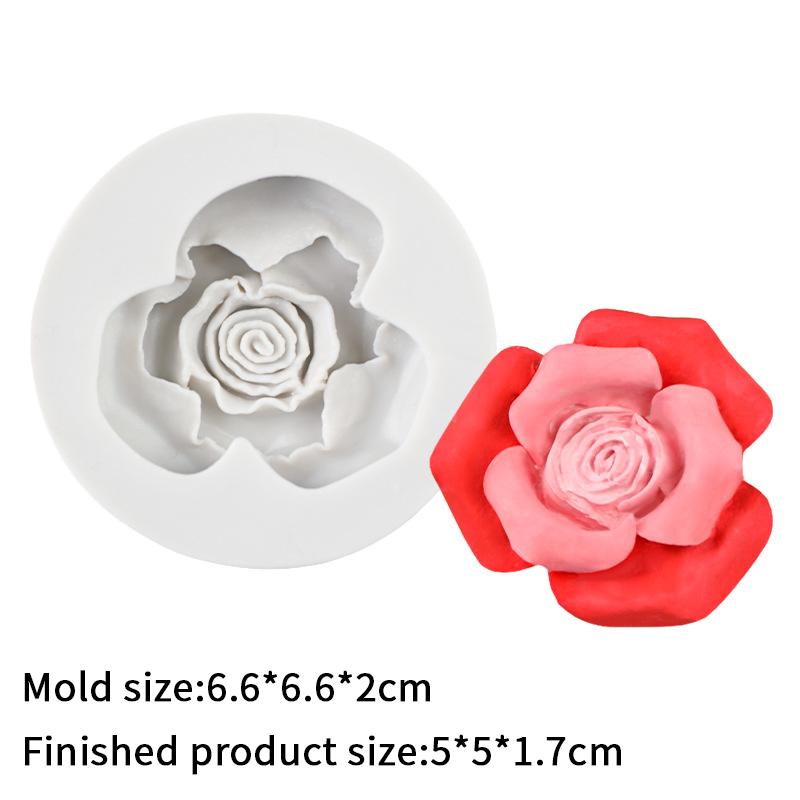 Mini Rose Camellia Daisy Flower Silicone Sugarcraft Mold Cookie Cupcake Chocolate Baking Mold Fondant Cake Decorating Tools