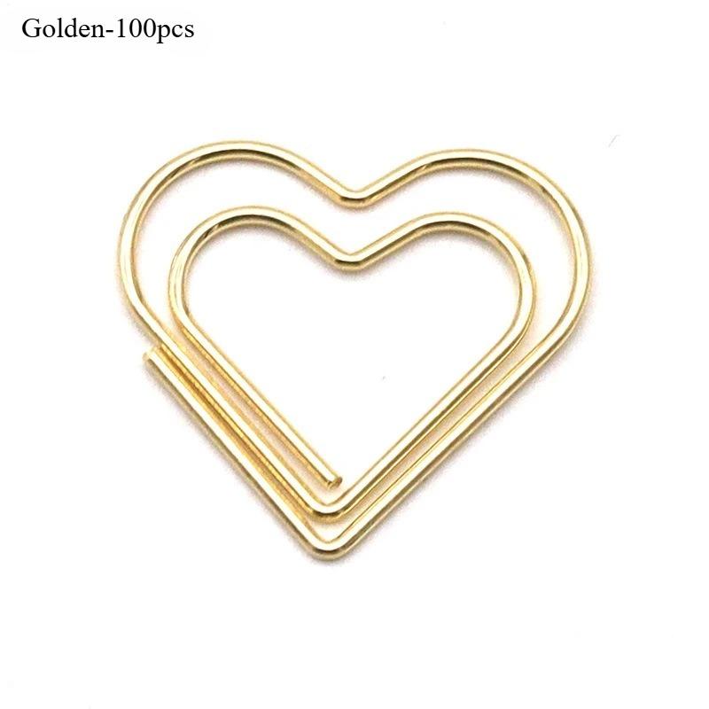 100pcs Mini Heart Shaped Paper Clips Cute Metal Clips for Office School Journaling Scrapbooking Document Organization Projects