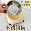 Stainless Steel Pet Feeding Bowl Cats Dogs Anti-Chin Stain Sloped Single Neck Support Design