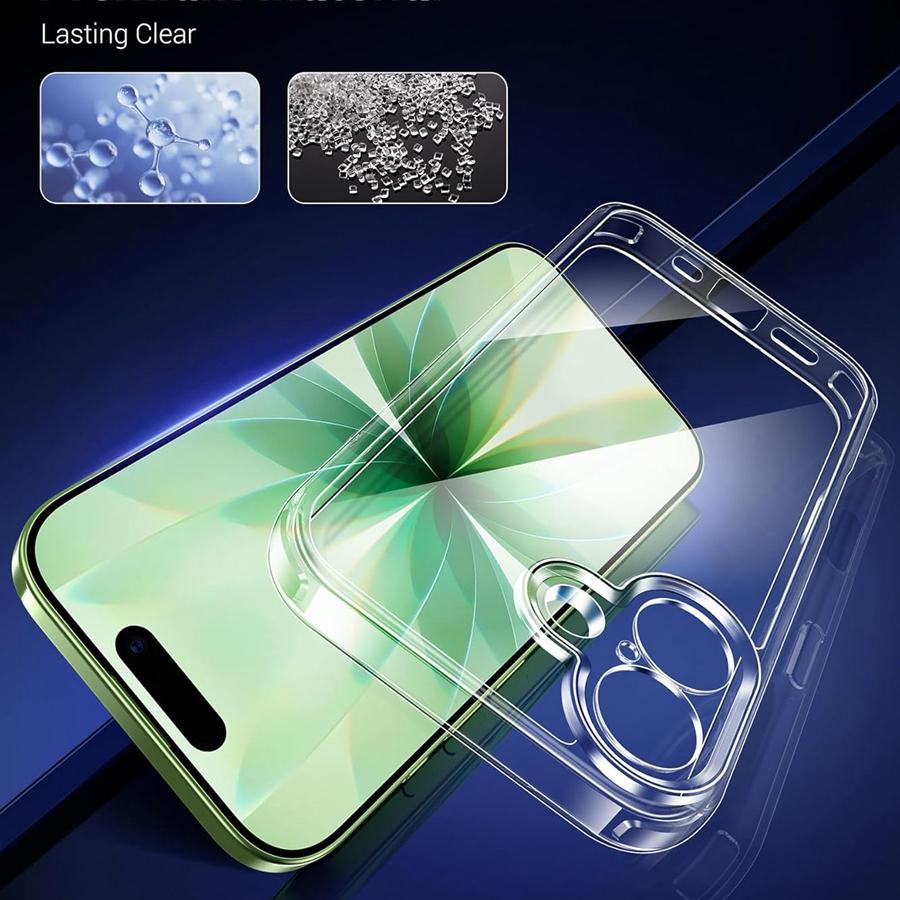 Kryt 3v1 pro iPhone 17 / 17 Pro Max / 17 Air /17 Pro/ Tvrzené sklo ochrana displeje + Tenký měkký TPU kryt na telefon Tvrdý PC Průhledný