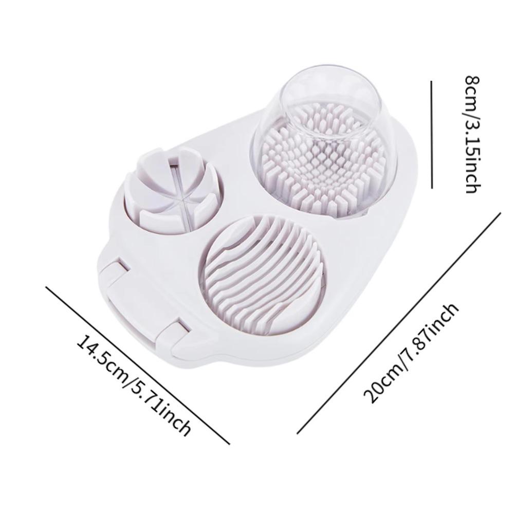 3 In 1 Egg Cutter White Fruit Cutter Kitchen Gadgets Egg Slicer Mushroom