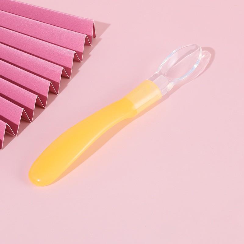 Baby Silicone Soft Feeding Spoon for Rice, Soup, and Porridge