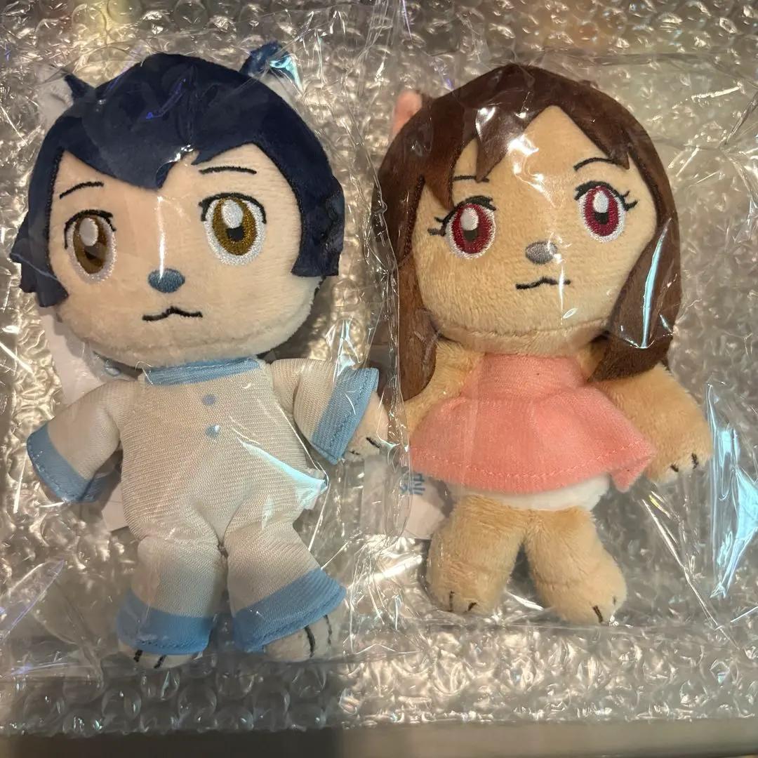 Wolf Children Mascot Plush Acrylic Charm Ame Yuki set