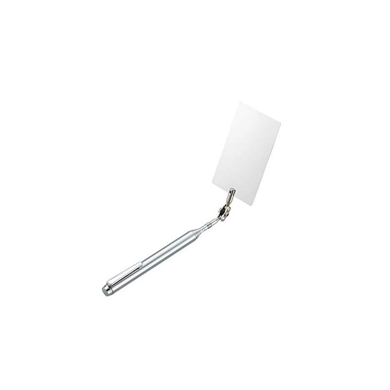 HOZAN Inspection Mirror, Unbreakable Stainless Steel Mirror, Z-355