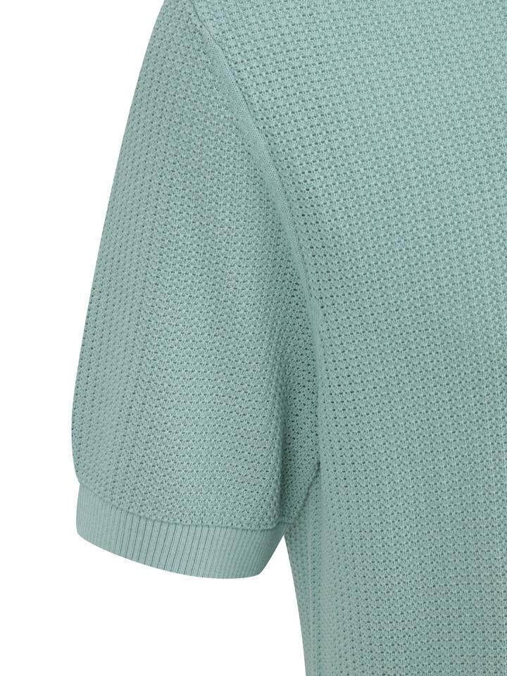 AND Z Men'S) Fine Texture Collared Short Sleeve Knit_Bzf3Et1102Mt
