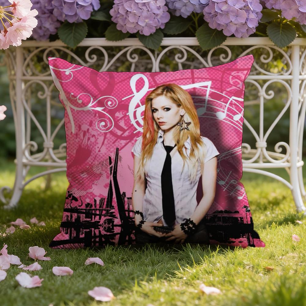 A-Avril R-Ramona Lavigne Cushion Cover Home & Car Dual-Scene Pillow Cover: Reversible for Premium Comfort