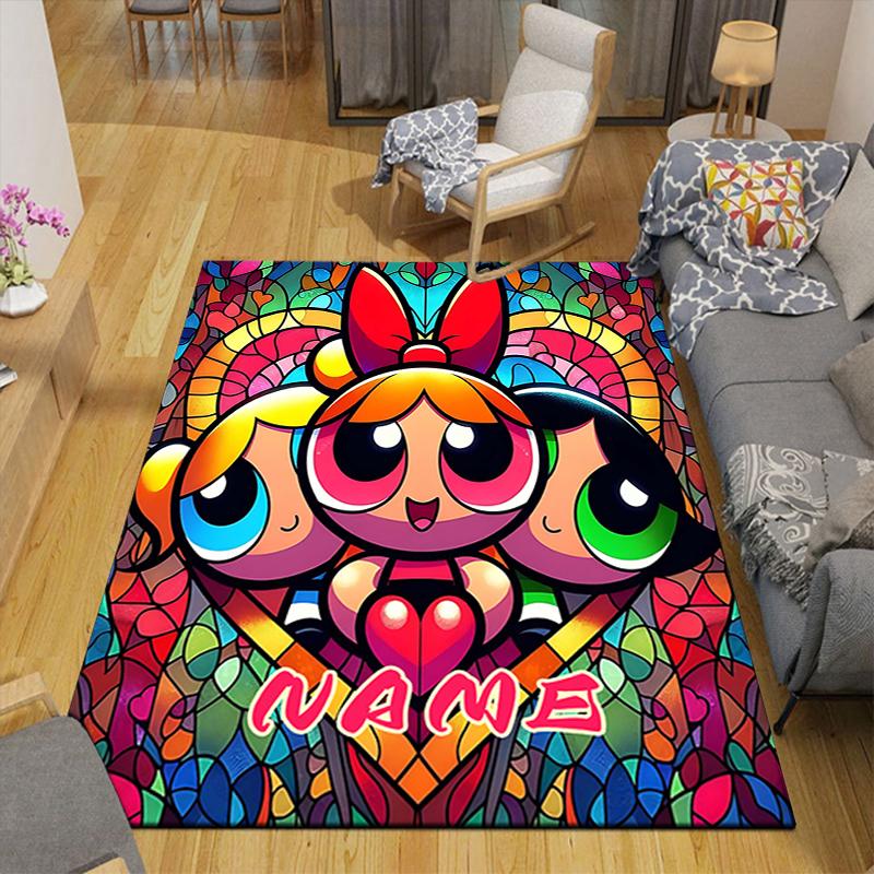 Custom 1Pc Powerpuff Girls Adventure Rug Office Carpet Indoor Outdoor Entrance Doormat Nonslip Soft And Comfortable Living Room D2915230
