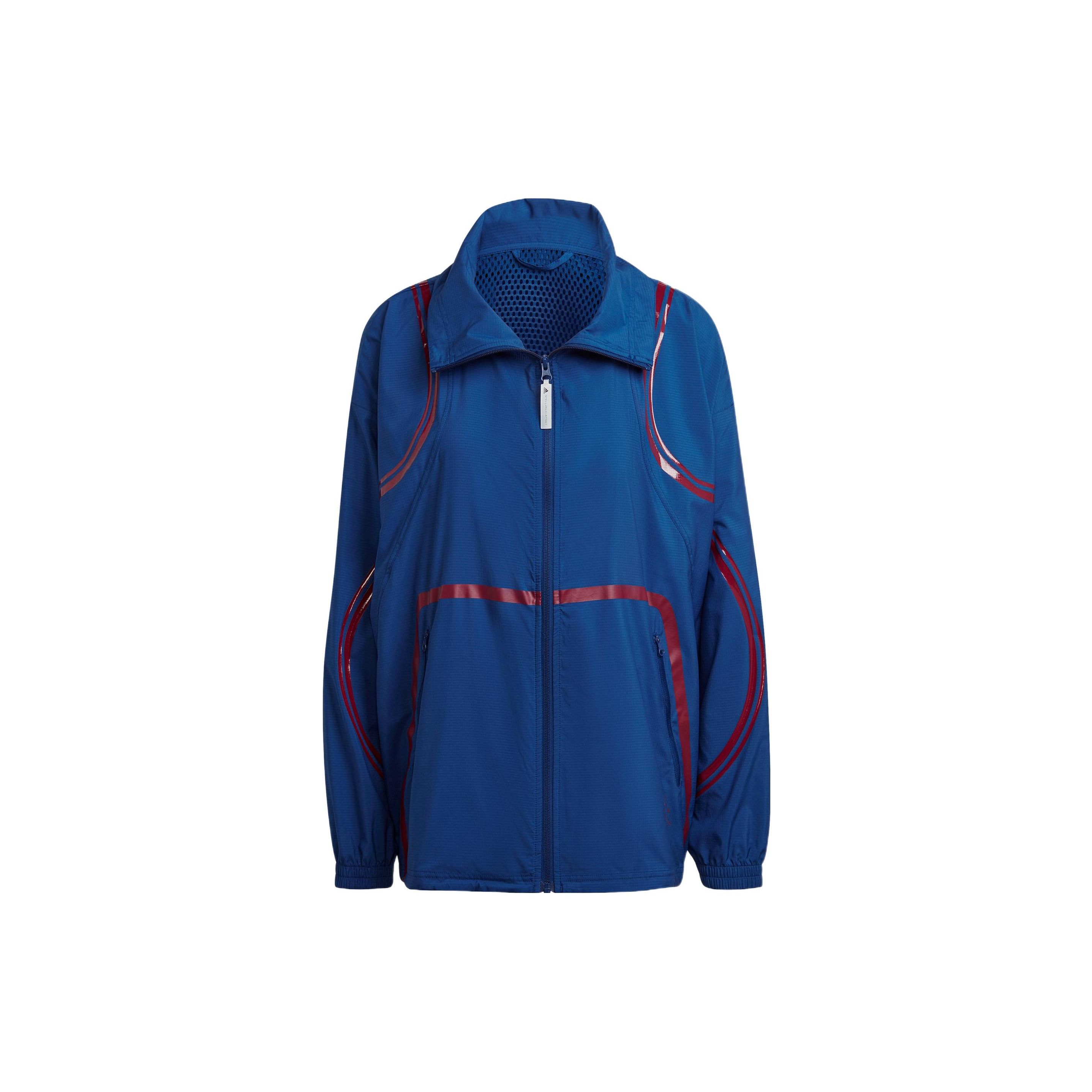 Adidas Stella McCartney Series Solid Color Slim Sports Jacket Daily Casual Outerwear Women Royal-Blue HI6131 S
