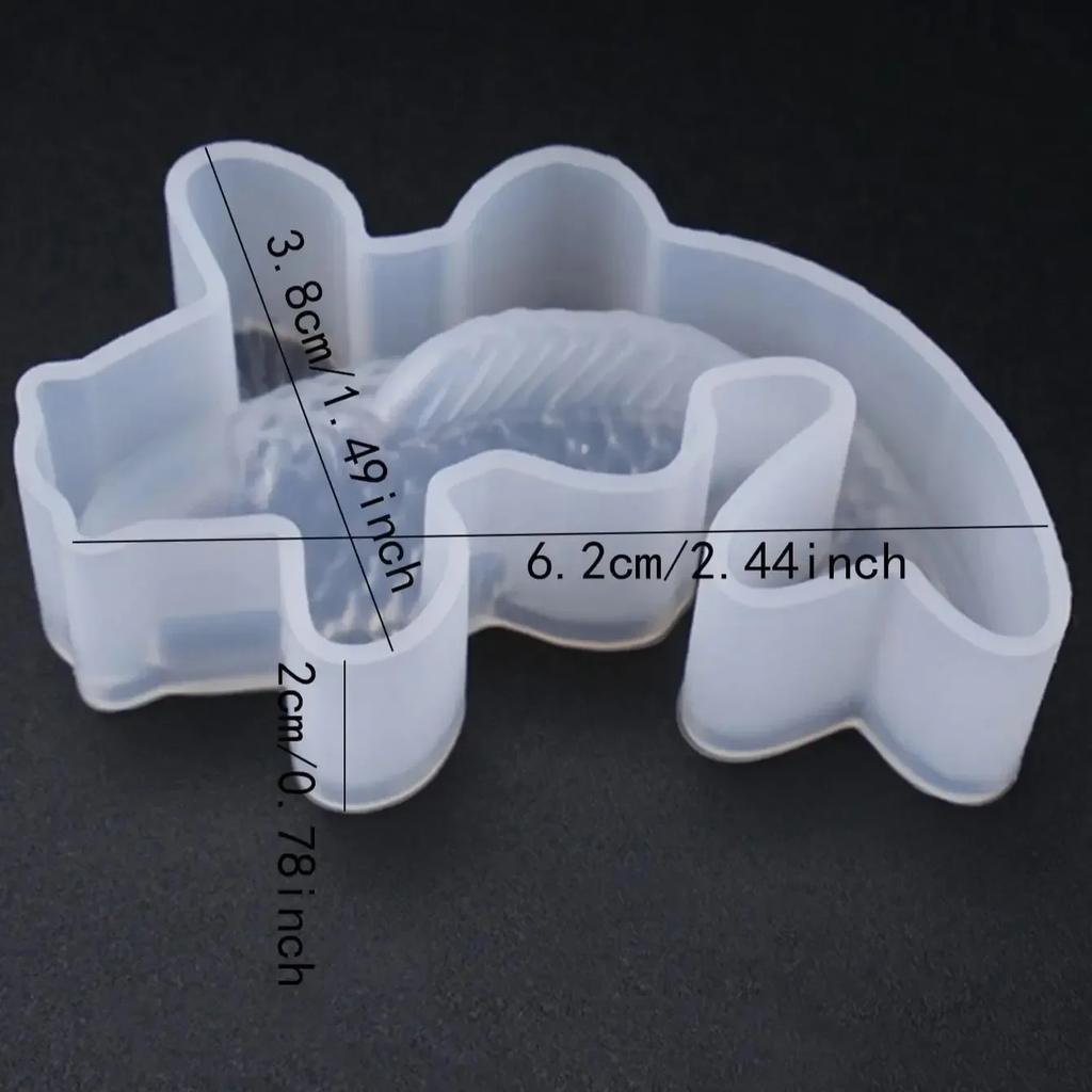 1PC Silicone Mold Crystal Drop Glue Goldfish Mold Koi Lucky Mold Three-dimensional Small Carp Mirror Cake