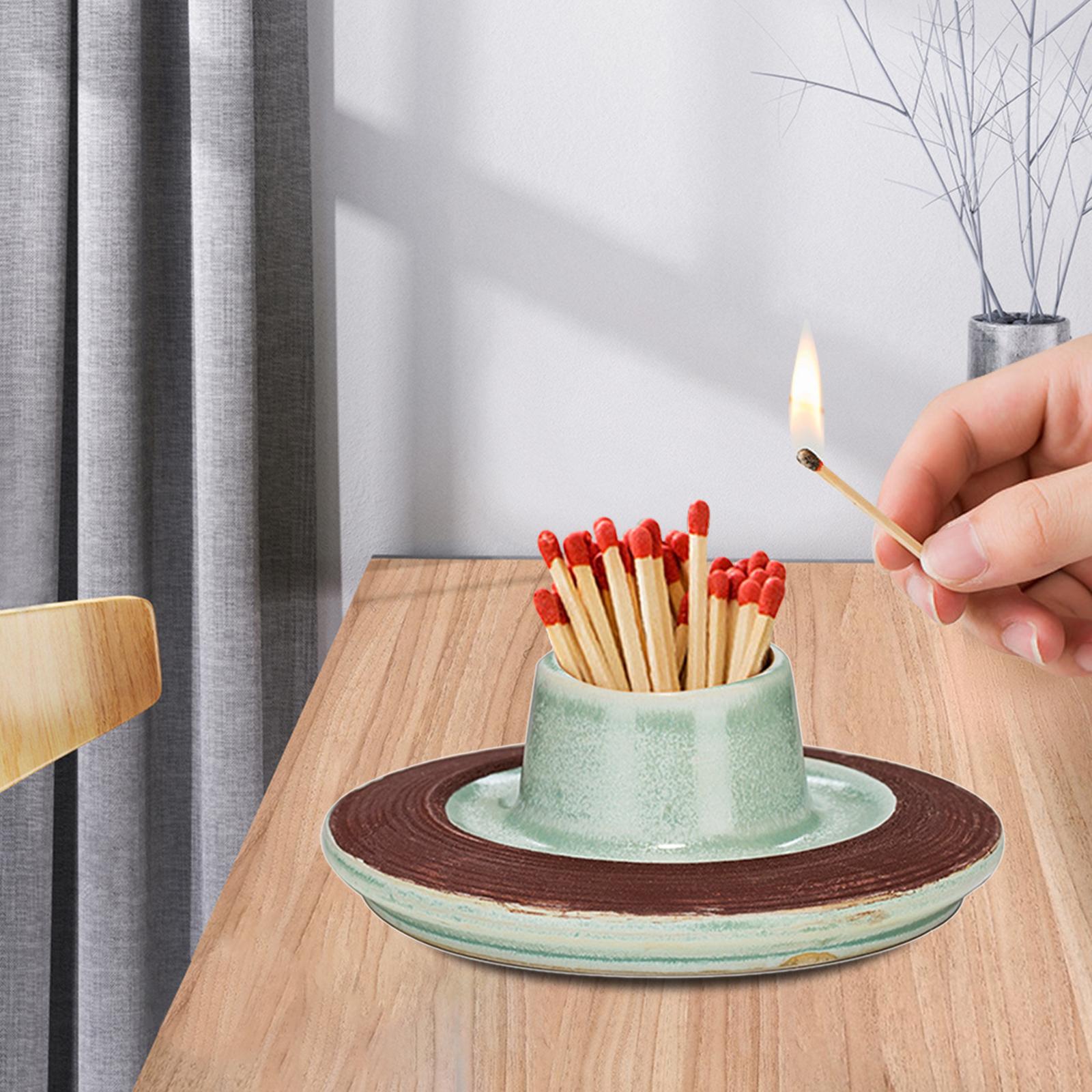 

Match Holder Storage Box Decorative Kitchen for Desktop Indoor Birthday Gift