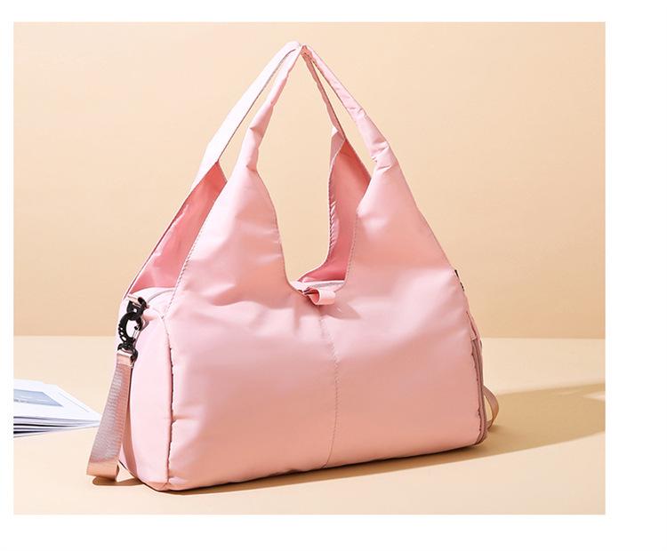 Women's Wear-Resistant Travel Sports Bag with Luggage Strap and Wet/Dry Separation