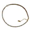 Colorful Artificial Crystal Bead Necklace Adjustable Length Beaded Neckchain Fashionable Beach Wear Jewelry for Women