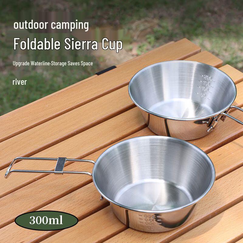 Gongziyu Outdoor Stainless Steel Folding Sierra Bowl