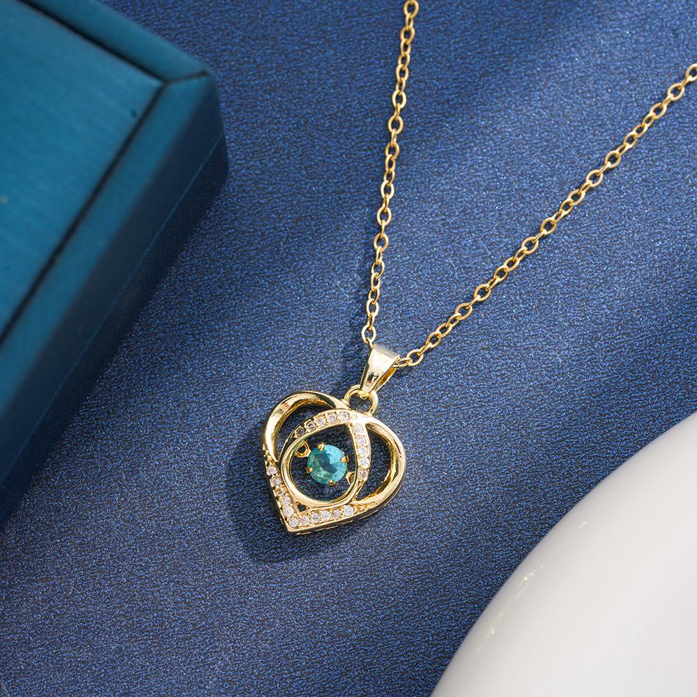 Titanium Steel Best Friend Heart Pendant Necklace - Cai Yan Fashion Jewelry