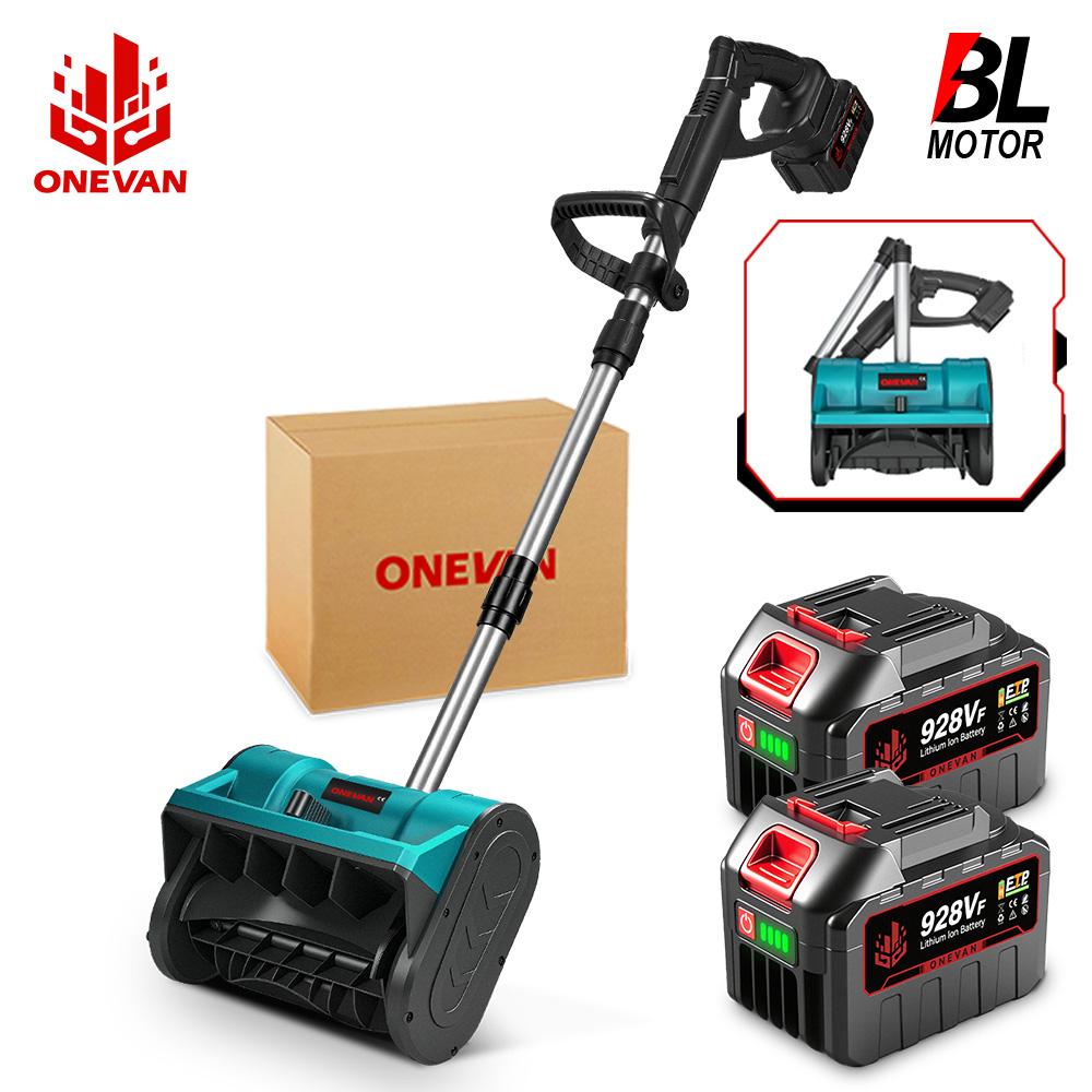 Balayeuse à neige électrique sans balais 3000W 300mm sans fil Chasse-neige Pelle Nettoyage de rue Jardin Outil électrique Pour batterie Makita 18V Broche