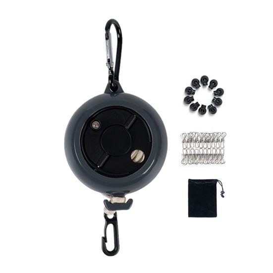 Yousheng 10M Portable Retractable Clothesline with Buckles Clips Heavy Duty Retracting Laundry Rope Bathroom Laundry Room Indoor Outdoor