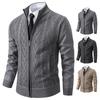 Autumn Winter Cashmere Padded Warm Casual Men's Knitted Sweater Coat