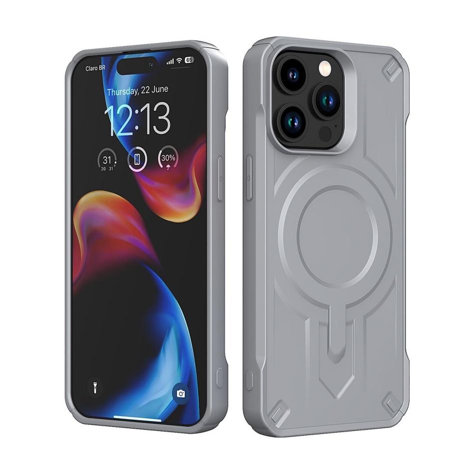 

Силиконовые магнитные чехлы для iPhone 16 Pro Max Матовый чехол с эффектом кожи для iPhone 16 Plus 15 ProMax 13 14 11 12 Чехол For iPhone 11 Pro Max серый