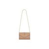 Saint Laurent Ysl Monogram Gold Logo Grainy Embossed Quilted Chain Leather Wallet Shoulder Bag Women bags Dark-Beige 620280-BOW91-2721
