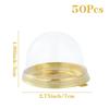 50pcs Transparent Cake Box Container Transparent Cupcake Dome Pastry Baking Packaging Boxes Wedding Party Supplies Gifts Decor