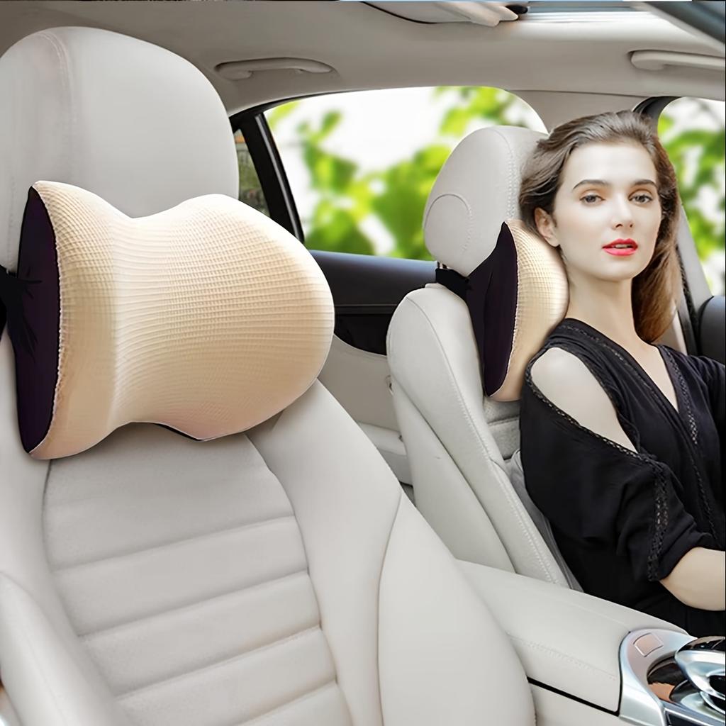 Ultra-comfortable Headrest Pillow with Adjustable Shoulder Strap, Breathable Removable Pillowcase, soft Travel Neck Pillow