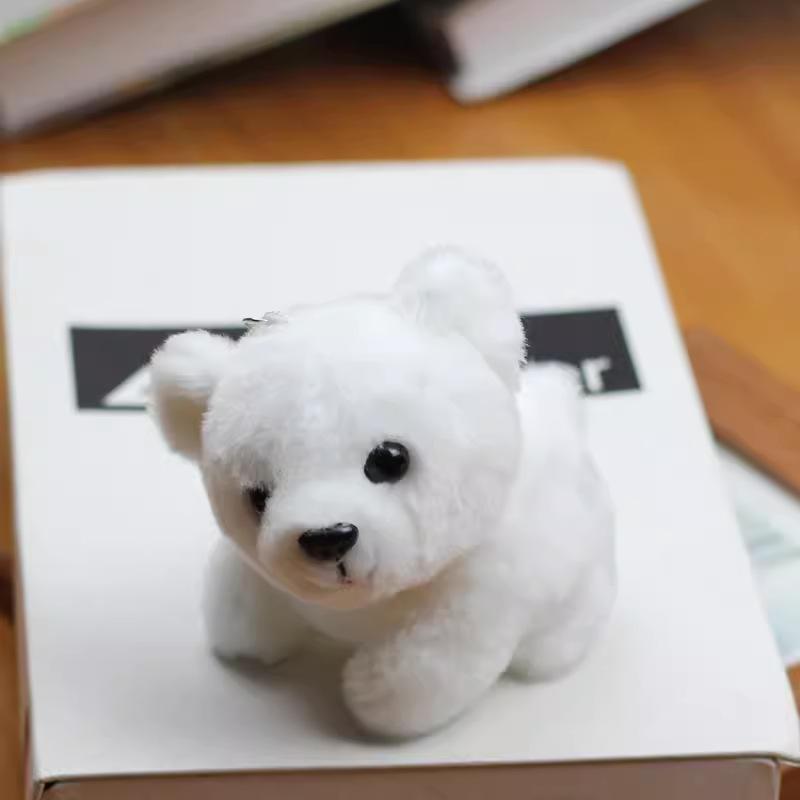 Isbjørn Kostbar Plysj Nøkkelring Myk Hvit Bjørn Veske Ornament Barn For