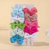 10Pcs/Set Classical Solid Ribbon Bow Hair Clips for Kids Girl Handmade Bows Hairpin Barrettes Headwear Children Hair Accessories