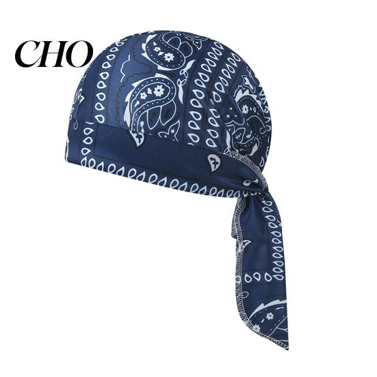 Turban Cap Cooling Hat Paisley Pattern Elastic Fit Adjustable Straps Retro Bandana Headscarf Breathable Sweat-Wicking Fabric Outdoor Cycling