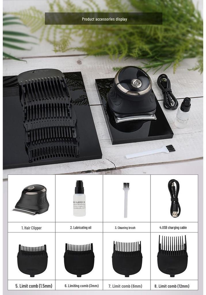Men's Self-Charging Electric Hair Clipper with Two-Speed Adjustment & Digital Display