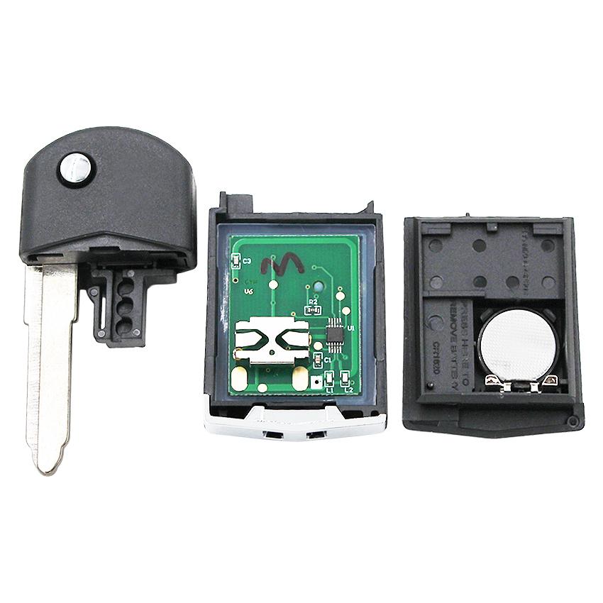 Ecusells 2 Tasten 433MHz mit 4D63 Chip Fernbedienung Autoschlüsselanhänger für Mazda 3 6 M3 M6 Visteon 41521