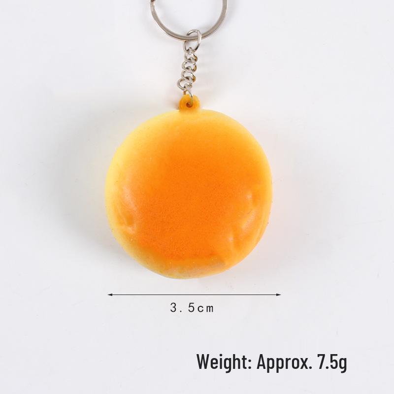 Mini Bread Keychain: Croissant & Pineapple Bun Squeeze Toy