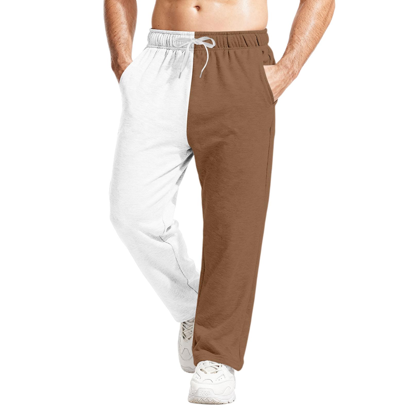 

Men s Relaxed-Fit Casual Sweatpants With Stretch Waistband And Drawstring Yoga Pants XL коричневый