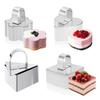 4Pcs Reusable Dessert Food Molds with Pushers Stainless Steel Mousse Mold  Baking Mousse Desserts