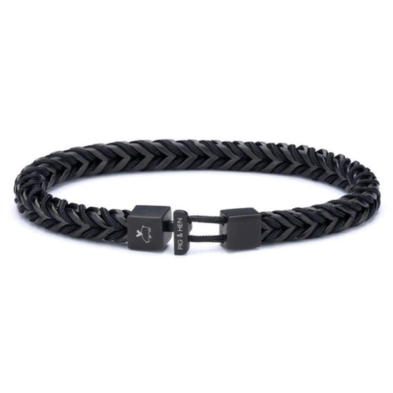 PIG & HEN Catena Foxtail Bracelet - Black X Black