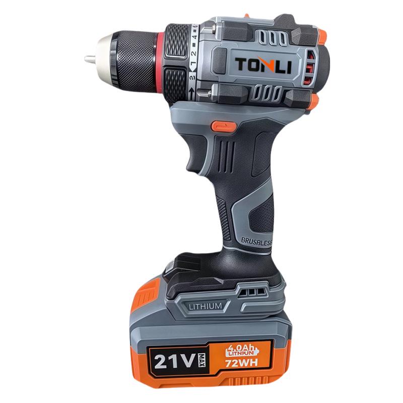 High-Power Rechargeable Brushless Dual-Speed Multi-Function Industrial Electric Hand Drill