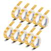 3/5/10PCS 3D Embossing Tapes Compatible for Dymo 520109 898130 9mm/12mm Label Tape For DYMO Embossers Xpress 12965 12966 Maker