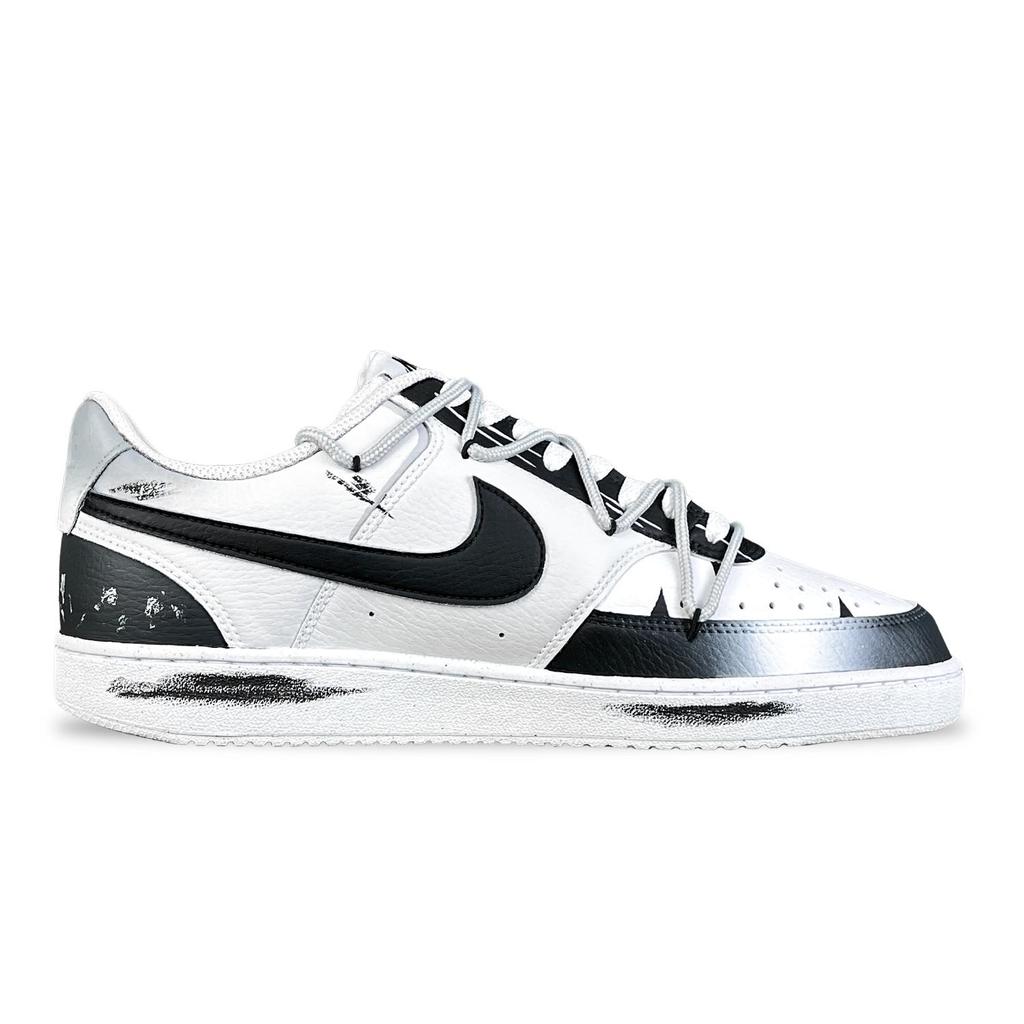 Nike Court Vision 1 Low Illusion, Dangerous Party Rutschfest Abriebfest Niedrig geschnittene Skateboard-Schuhe Herren DH2987-101(Team257-)