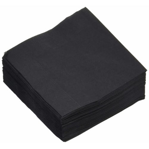 Artnap Color Napkins, Made in Japan, 25 x 25 cm, 50 count, Black, C24-BK-J