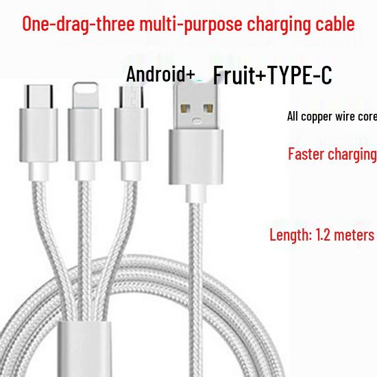 Universal 3-in-1 Charger for Huawei, OPPO, Xiaomi & Vivo Android Phones