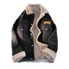Men's American Retro Lambswool Denim Jacket - Thick, Warm, Loose Fit, Trendy Winter Style