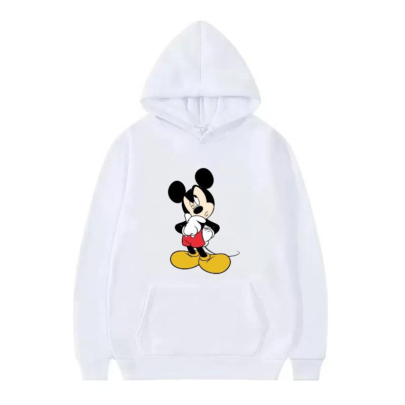 Disney Mickey Mouse Pattern Woman Streetwear Loose Grey Winter Tops Clothes Pullovers Ladies Cheap 90s Hoodies Men Sweatshirts