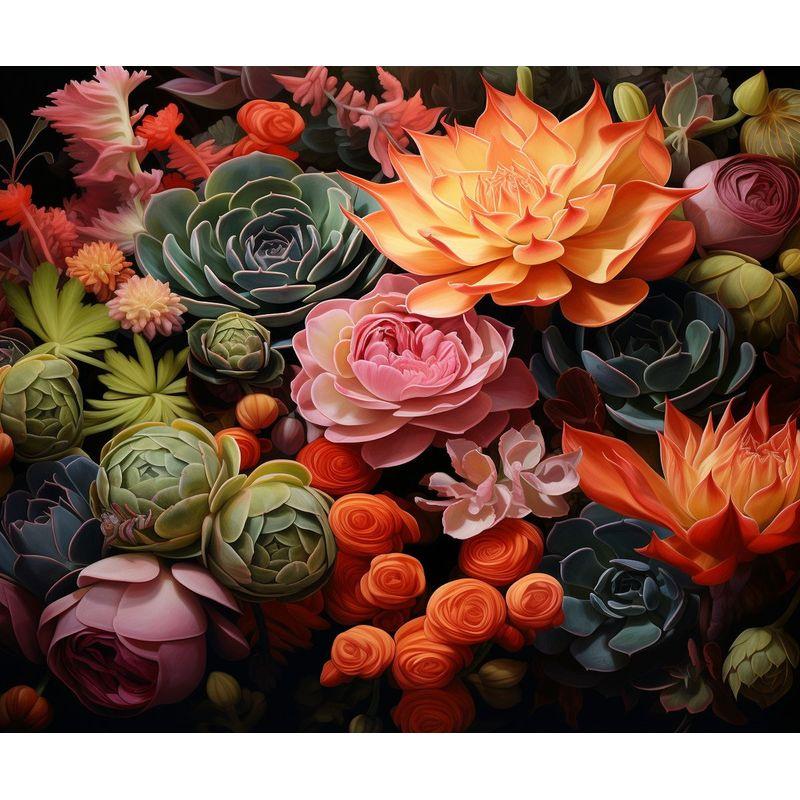 5d DIY Diamond Painting Full Square Succulent Plants Diamond Embroidery Beads Sets Mosaic Flower Rhinestone Picture