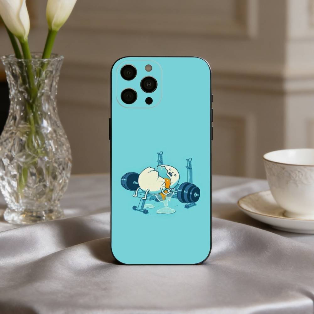F-Funny Food Fancy art Phone Case For iPhone 17,16,15,14,13,12,11 Plus,Pro Max,XS,Soft Silicone Black Cover