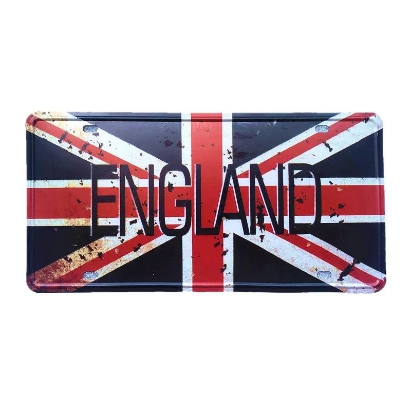 Japan USA Mexiko Italien Frankreich Flagge Auto Nummern schild Amsterdam Metall Zinn Zeichen Bar Pub Cafe Club Home Wand