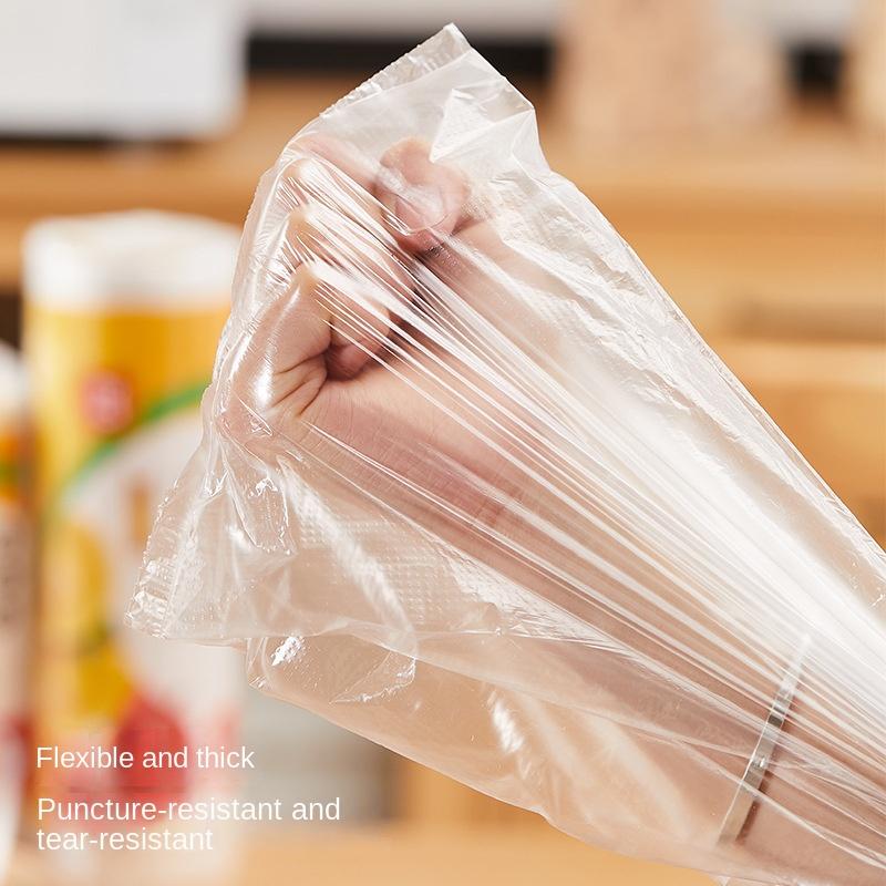 100PCS 3 Sizes Food Storage Bags with Handle Keep Fresh Transpare Roll Fresh-keeping Plastic Bags of Vacuum Food Saver Bag