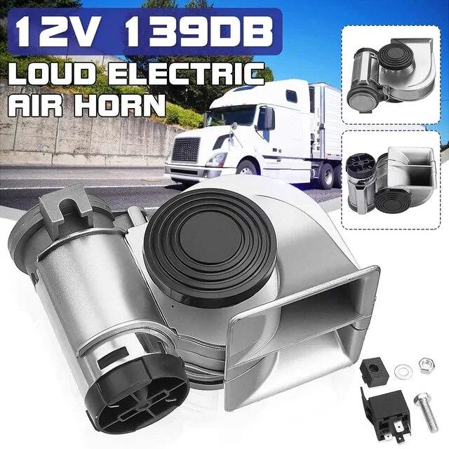 Motorcycle 12V 139DB Waterproof Loud Electronic Snail Ultra Compact Dual Air Horn Fit for Car Vehicle Yacht Boat SUV Bike Buses