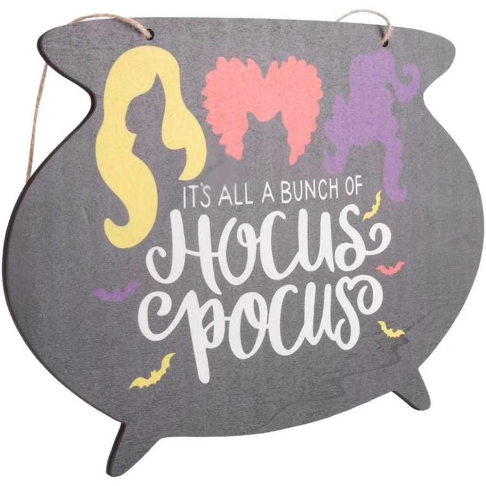 Round Halloween Door Sign Wooden Outdoor Wall Sign Easy To Hang Door Hanging Sign Home Decor