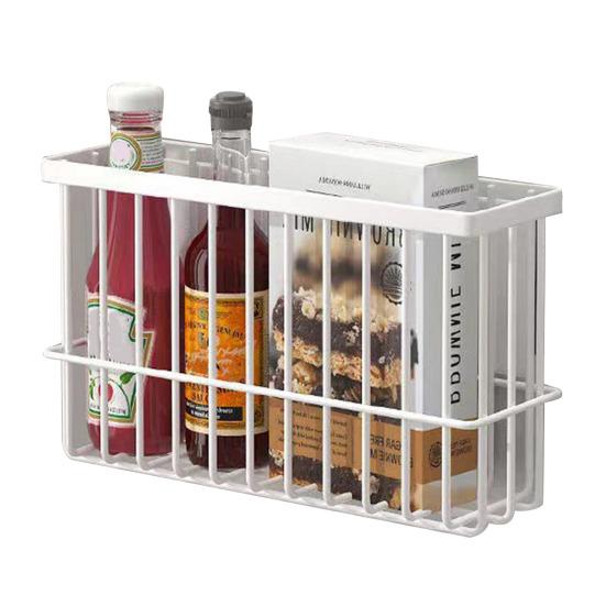 Magnetic Basket Organizer Shelf Rack Large Capacity Rustproof Corrosion Resistant Spice Pegboard Holder Fridge Storage Shelf