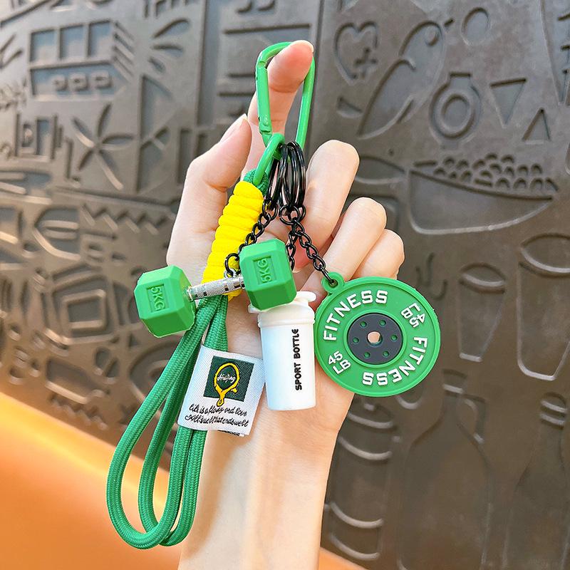 Съемный брелок-гантель - Силиконовый подвес для фитнеса  Дофамин