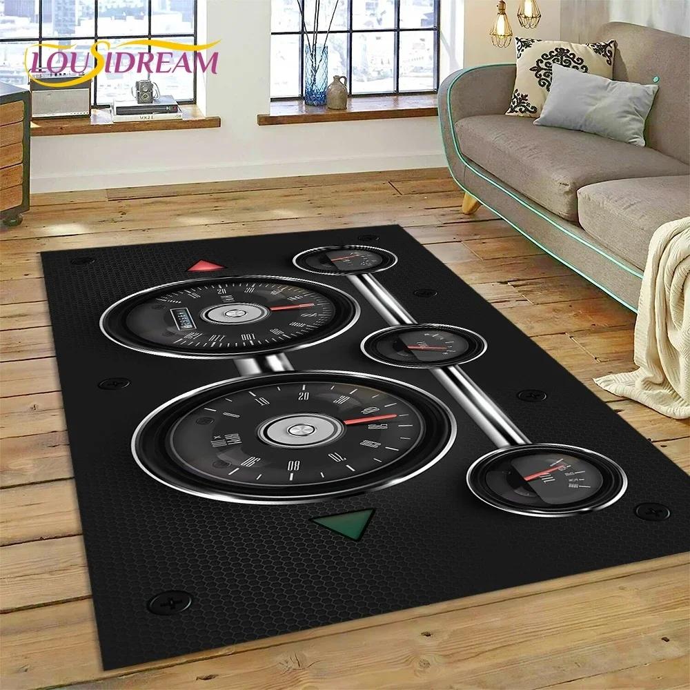 Racing Car Dashboard Machine Control Screen Carpet Rug for Bedroom Living Room Sofa Decoration,Child Game Large Decor Floor Mat